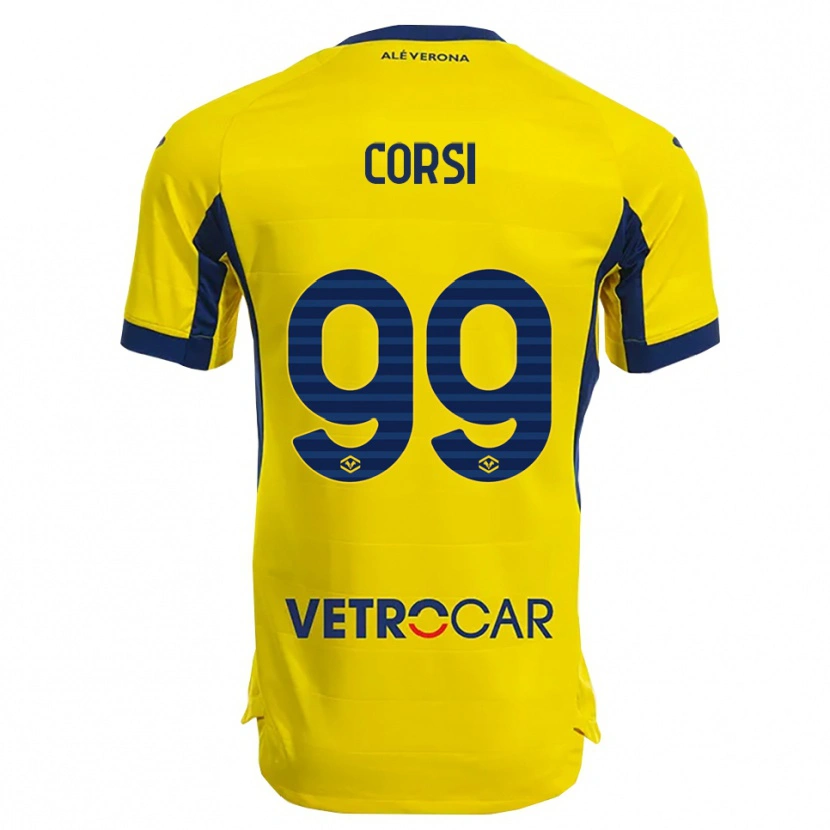 Danxen Men Sara Corsi #99 Yellow Navy Away Jersey 2025/26 T-Shirt