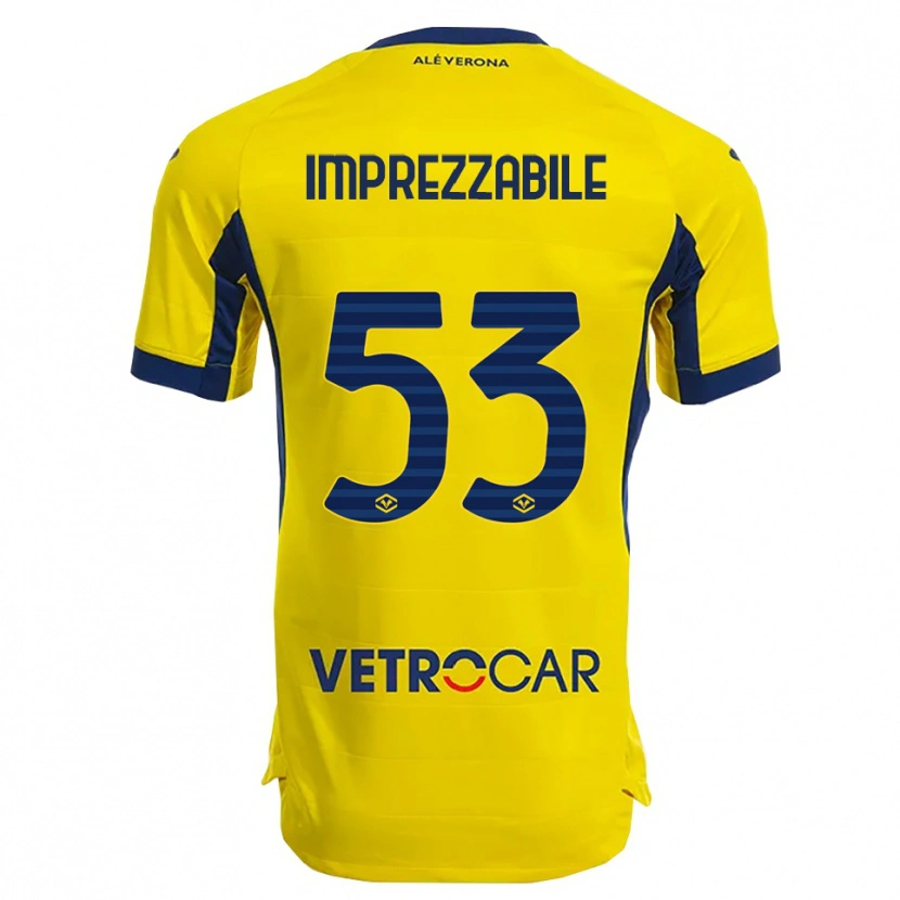 Danxen Men Francesca Imprezzabile #53 Yellow Navy Away Jersey 2025/26 T-Shirt