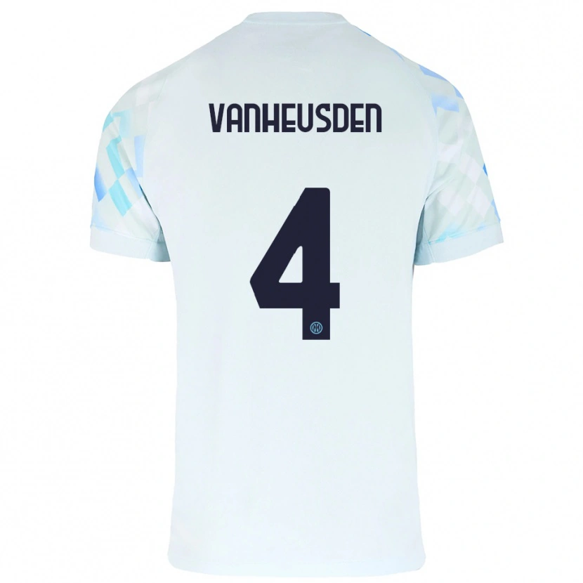 Danxen Men Zinho Vanheusden #4 White Blue Away Jersey 2025/26 T-Shirt