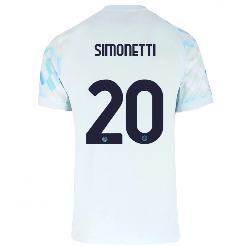 Danxen Men Flaminia Simonetti #20 White Blue Away Jersey 2025/26 T-Shirt