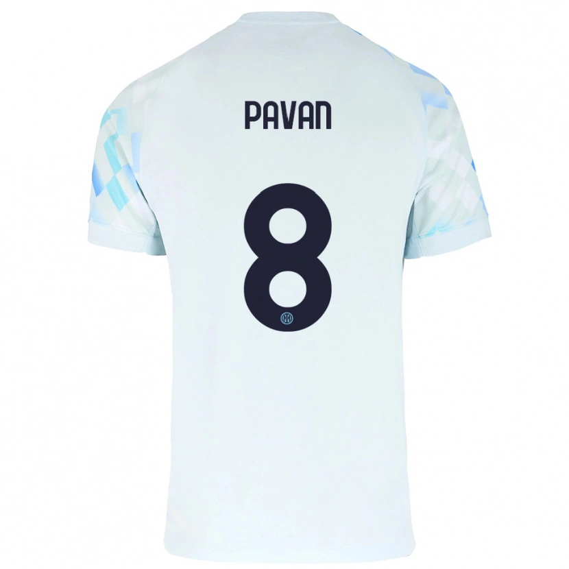 Danxen Men Matilde Pavan #8 White Blue Away Jersey 2025/26 T-Shirt