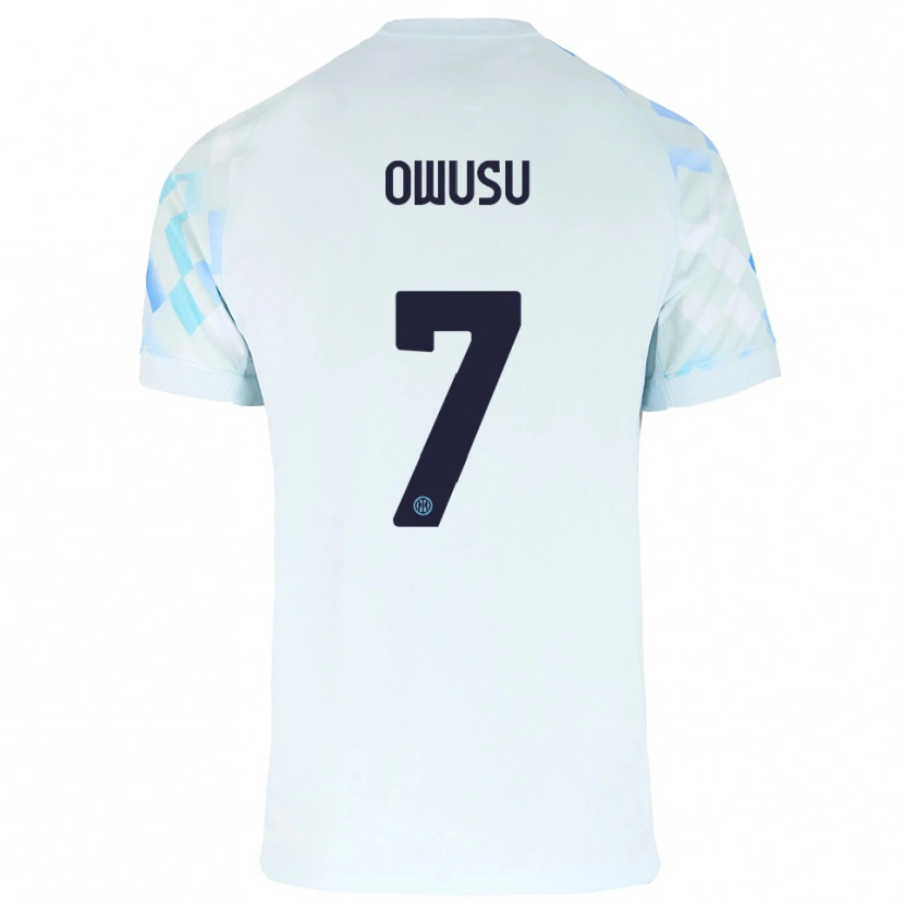 Danxen Men Enoch Owusu #7 White Blue Away Jersey 2025/26 T-Shirt