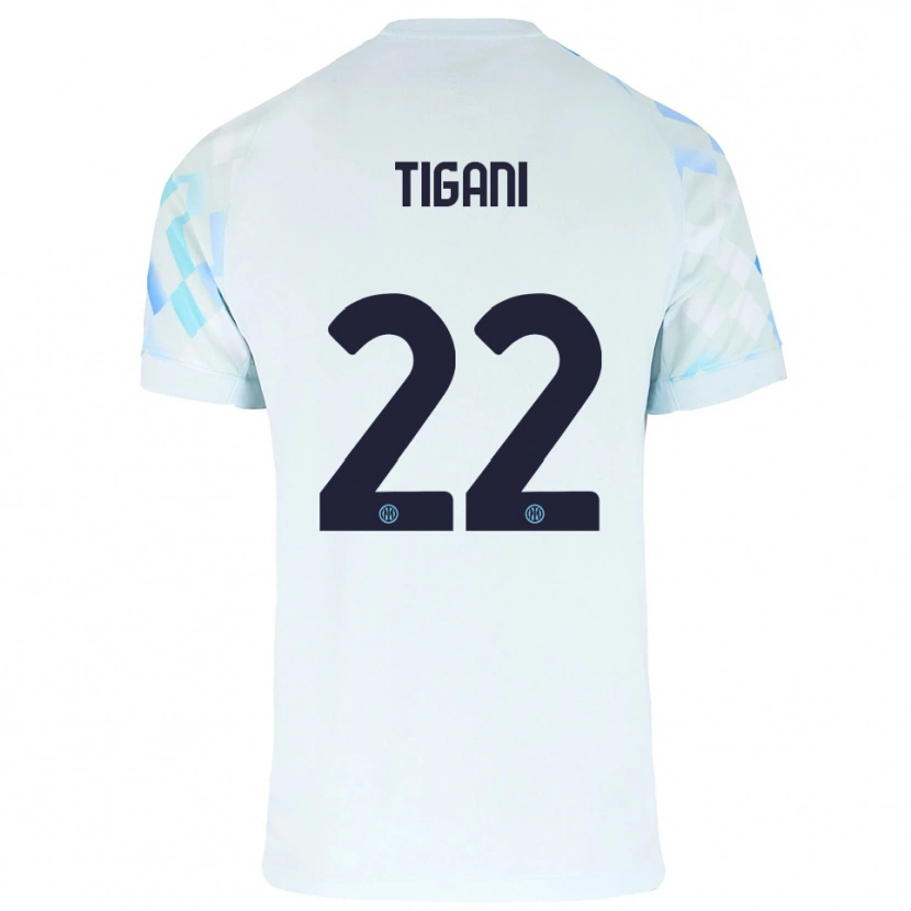 Danxen Men Edoardo Tigani #22 White Blue Away Jersey 2025/26 T-Shirt