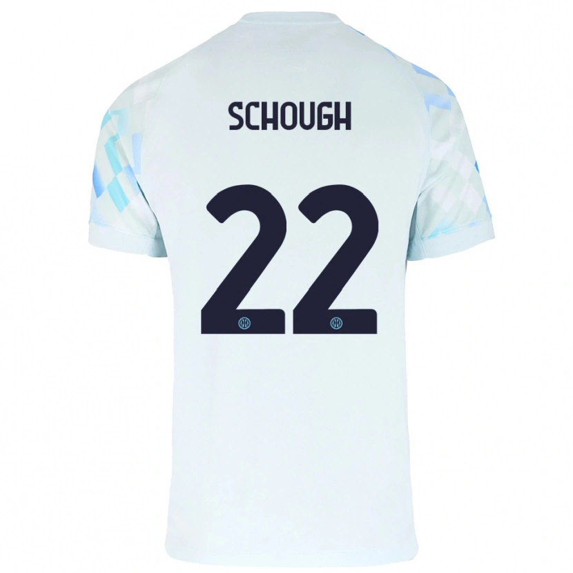 Danxen Men Olivia Schough #22 White Blue Away Jersey 2025/26 T-Shirt