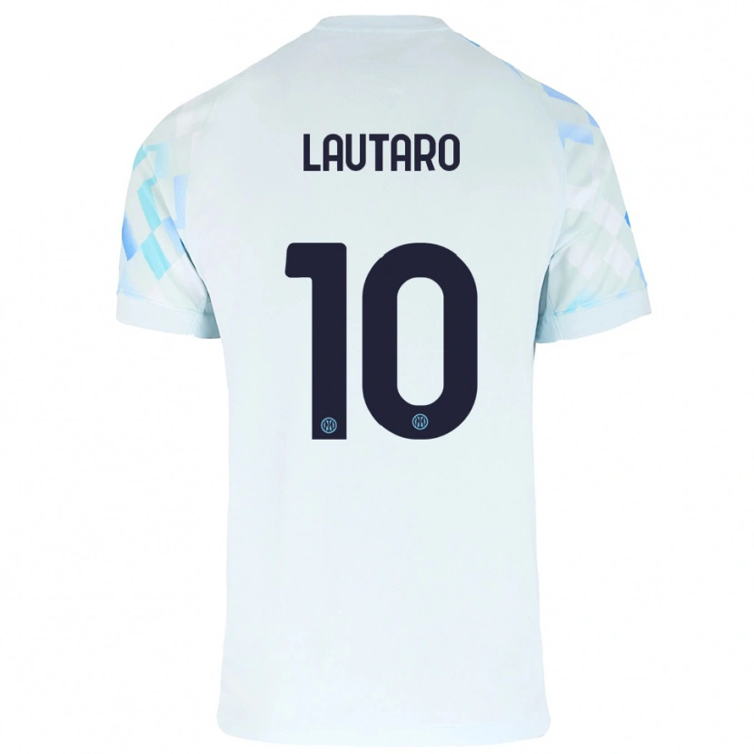 Danxen Men Lautaro Martínez #10 White Blue Away Jersey 2025/26 T-Shirt