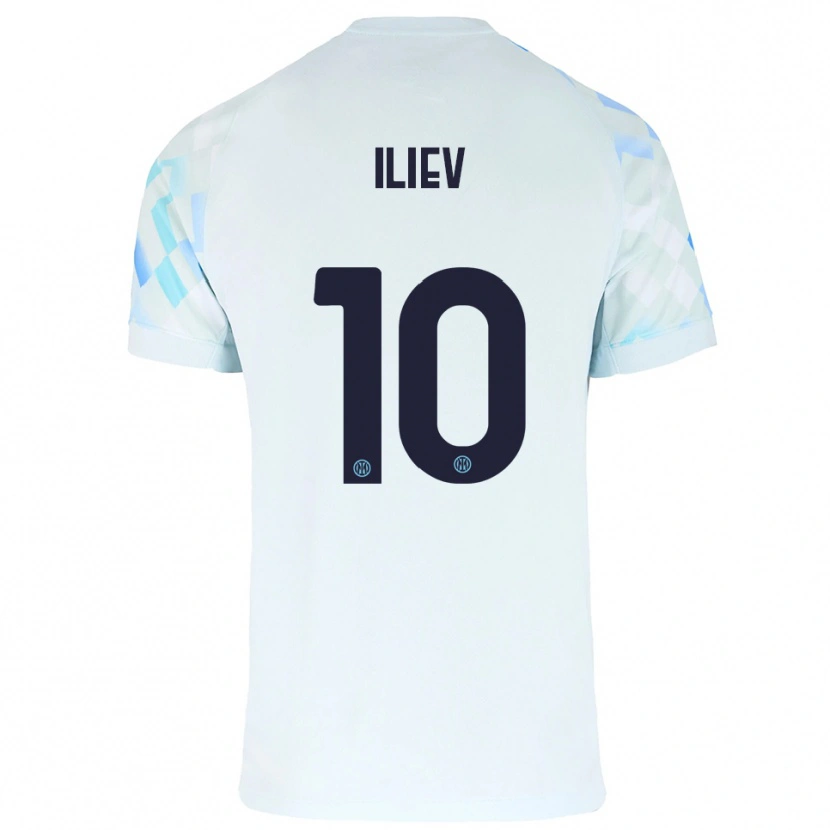 Danxen Men Nikola Iliev #10 White Blue Away Jersey 2025/26 T-Shirt