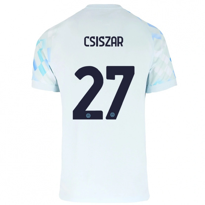 Danxen Men Henrietta Csiszar #27 White Blue Away Jersey 2025/26 T-Shirt