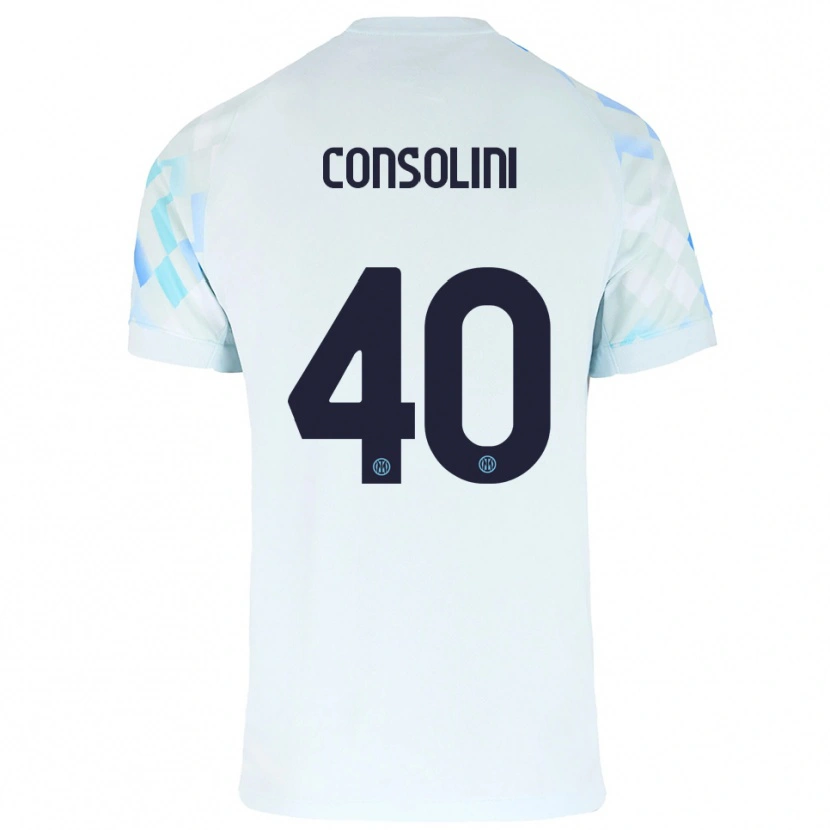 Danxen Men Lidia Consolini #40 White Blue Away Jersey 2025/26 T-Shirt