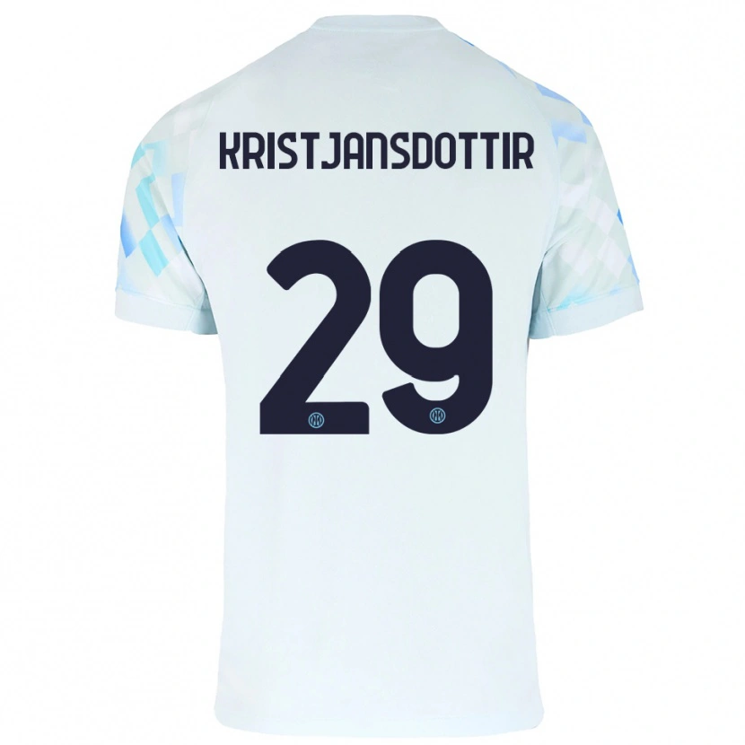 Danxen Men Anna Bjork Kristjansdottir #29 White Blue Away Jersey 2025/26 T-Shirt
