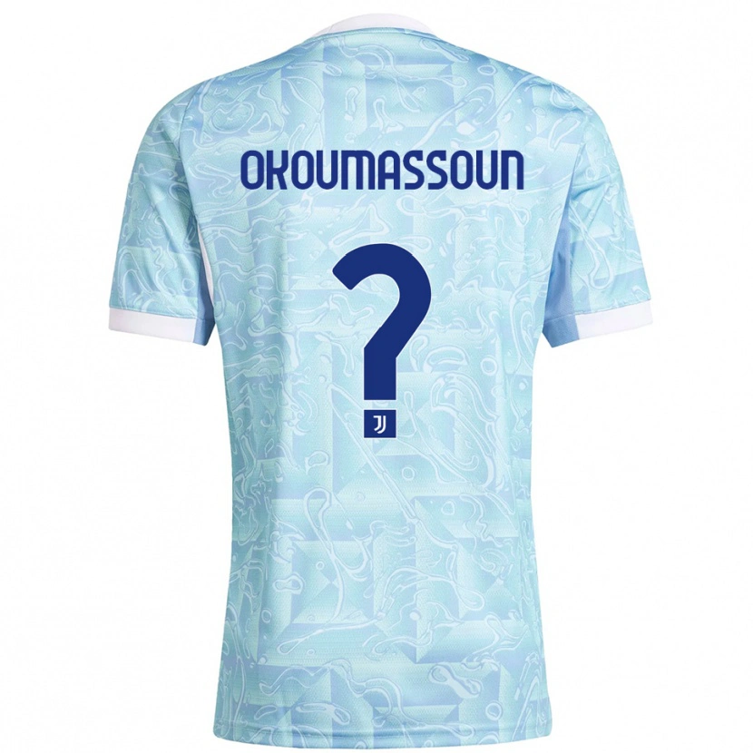 Danxen Men Ismaele Okoumassoun #0 Sky Blue Yellow Away Jersey 2025/26 T-Shirt