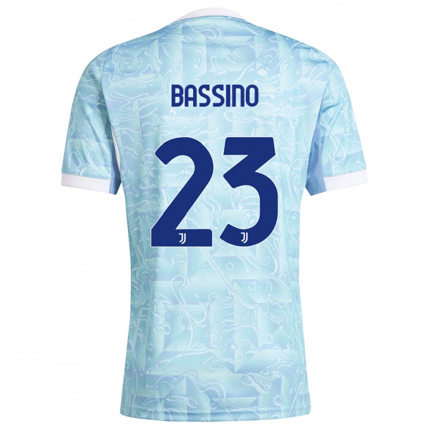 Danxen Men Alessandro Bassino #23 Sky Blue Yellow Away Jersey 2025/26 T-Shirt