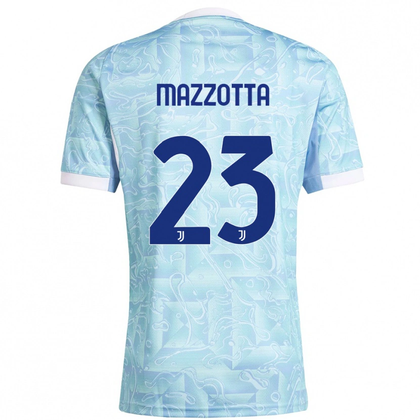 Danxen Men Raphael Mazzotta #23 Sky Blue Yellow Away Jersey 2025/26 T-Shirt