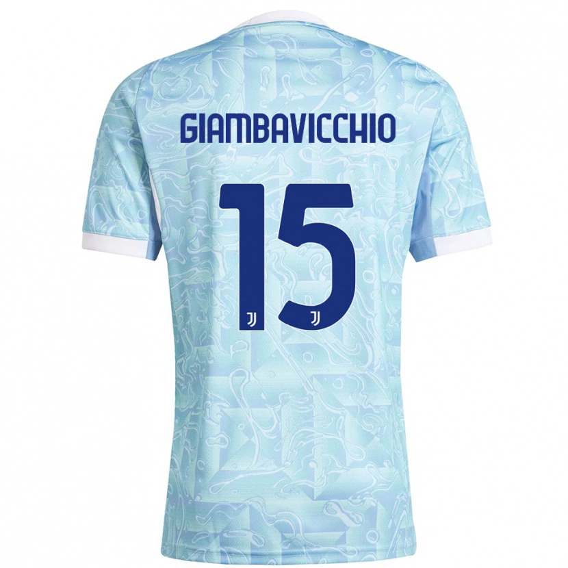 Danxen Men Franco Giambavicchio #15 Sky Blue Yellow Away Jersey 2025/26 T-Shirt