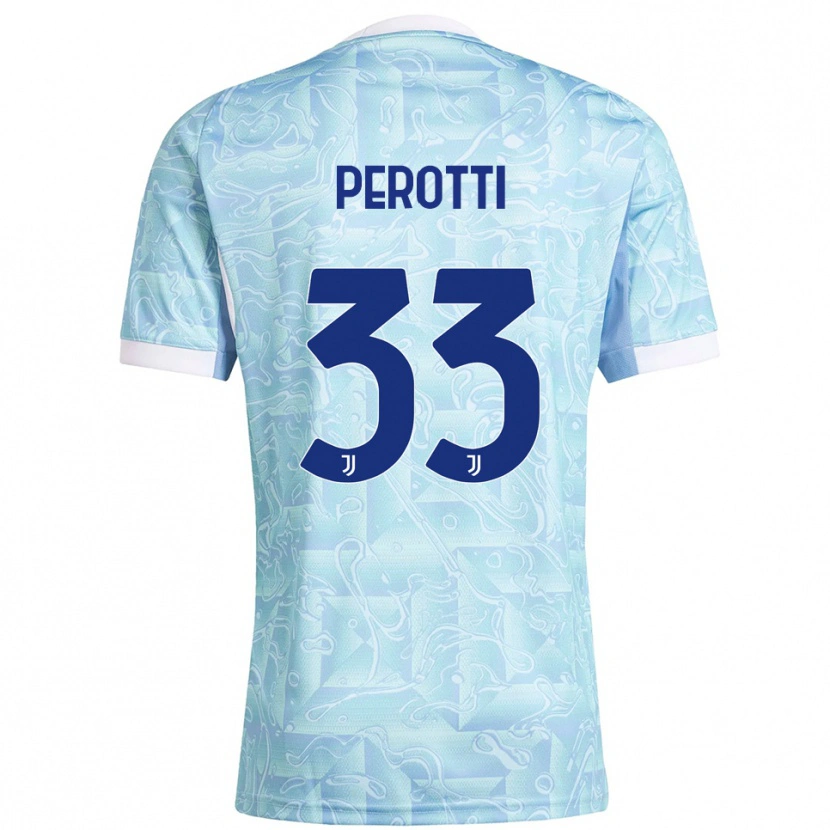 Danxen Men Clemente Perotti #33 Sky Blue Yellow Away Jersey 2025/26 T-Shirt