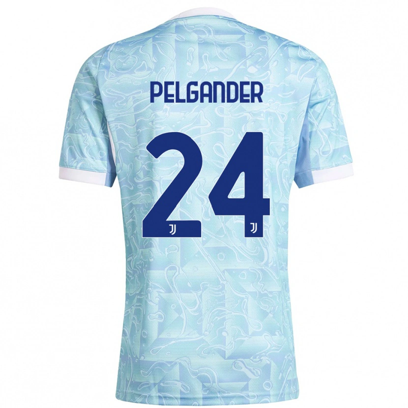Danxen Men Elsa Pelgander #24 Sky Blue Yellow Away Jersey 2025/26 T-Shirt