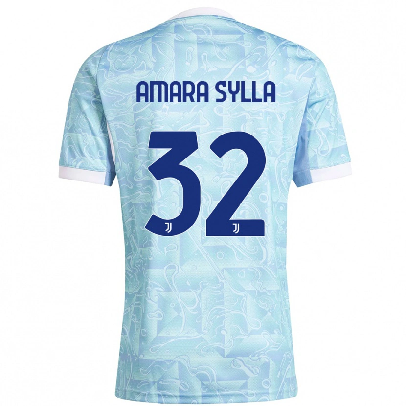 Danxen Men Idris Amara Sylla #32 Sky Blue Yellow Away Jersey 2025/26 T-Shirt