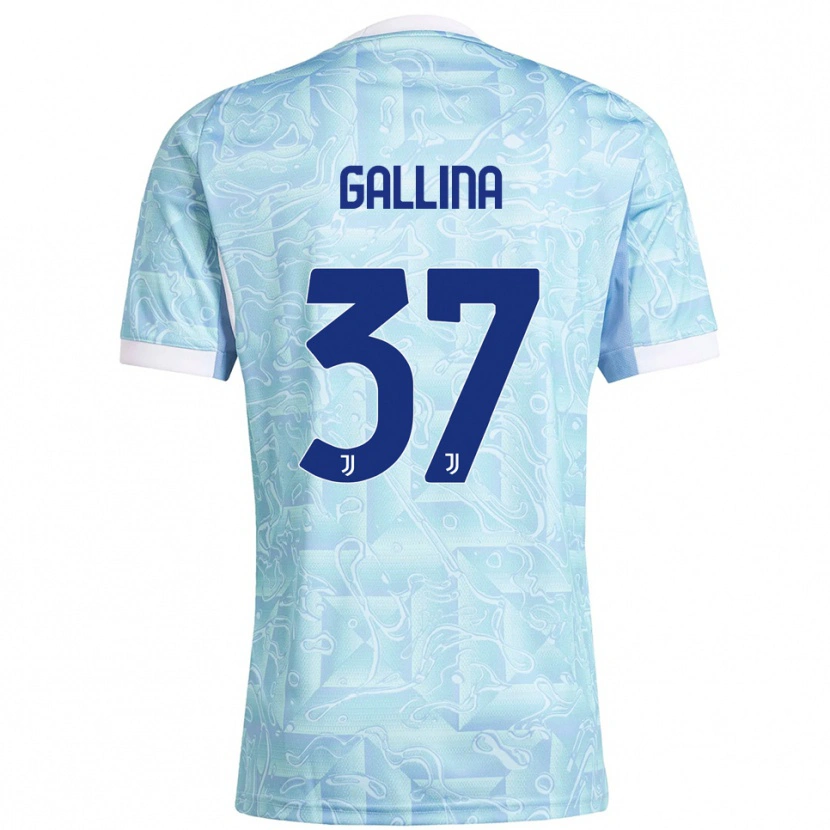 Danxen Men Arianna Gallina #37 Sky Blue Yellow Away Jersey 2025/26 T-Shirt