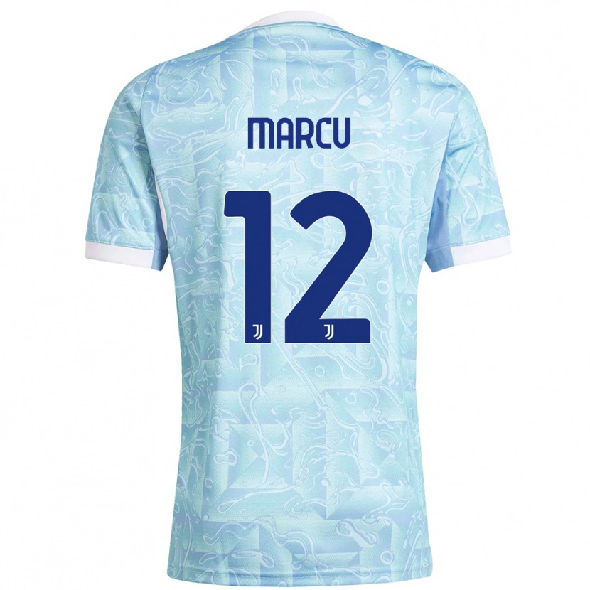Danxen Men Alessio Marcu #12 Sky Blue Yellow Away Jersey 2025/26 T-Shirt