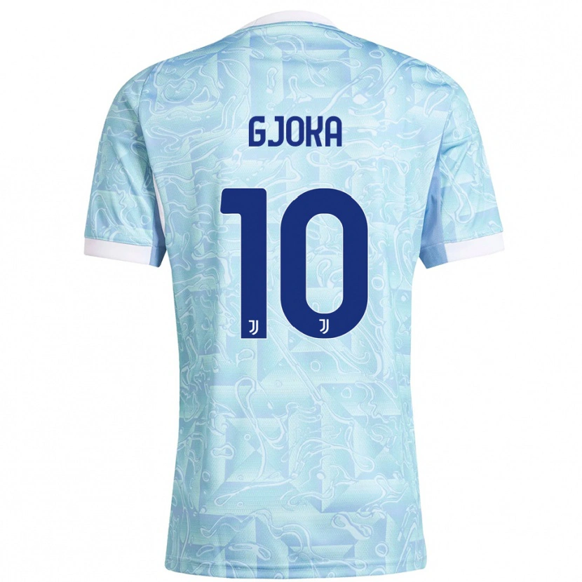 Danxen Men Kevin Gjoka #10 Sky Blue Yellow Away Jersey 2025/26 T-Shirt