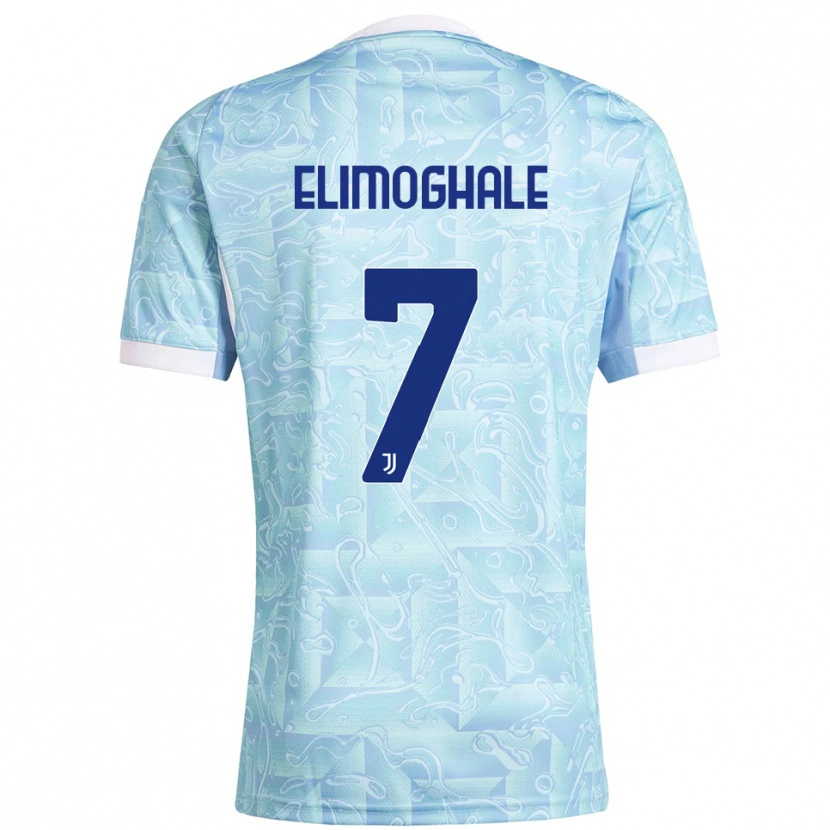 Danxen Men Destiny Elimoghale #7 Sky Blue Yellow Away Jersey 2025/26 T-Shirt