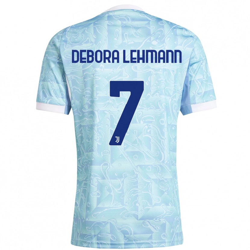 Danxen Men Alisha Debora Lehmann #7 Sky Blue Yellow Away Jersey 2025/26 T-Shirt
