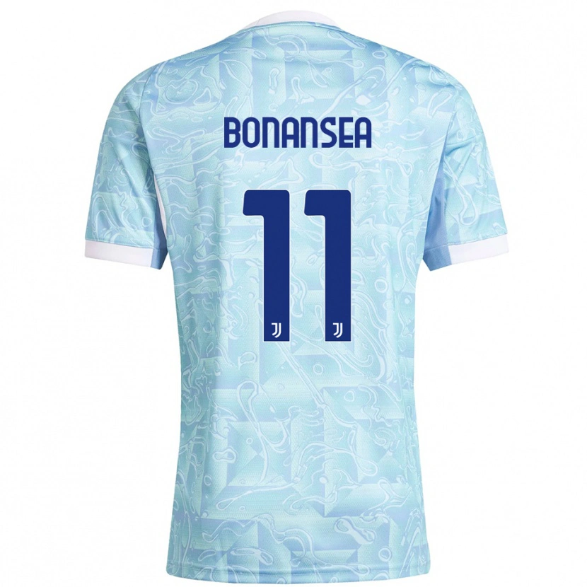 Danxen Men Barbara Bonansea #11 Sky Blue Yellow Away Jersey 2025/26 T-Shirt