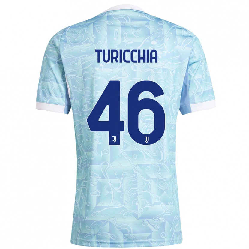 Danxen Men Riccardo Turicchia #46 Sky Blue Yellow Away Jersey 2025/26 T-Shirt