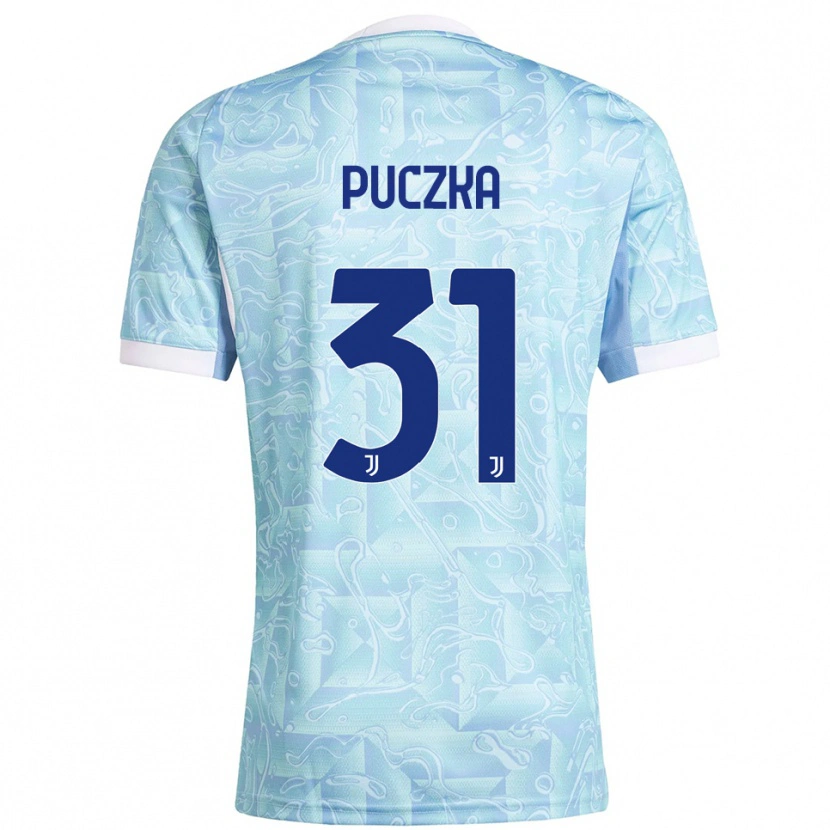 Danxen Men David Puczka #31 Sky Blue Yellow Away Jersey 2025/26 T-Shirt