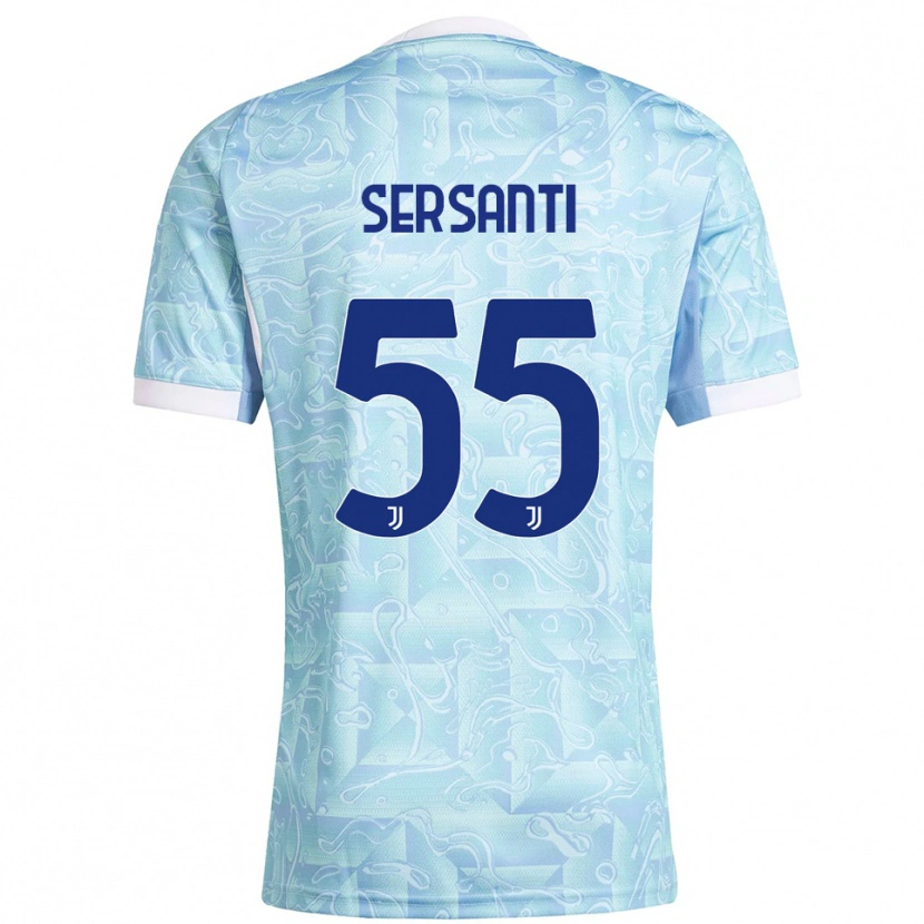 Danxen Men Alessandro Sersanti #55 Sky Blue Yellow Away Jersey 2025/26 T-Shirt