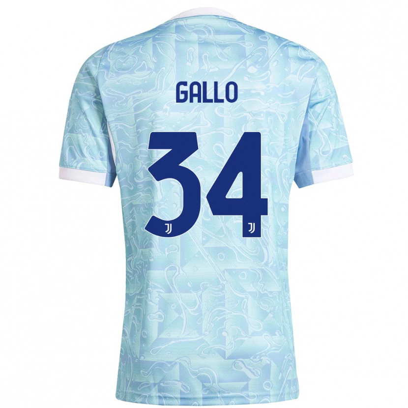 Danxen Men Azzurra Gallo #34 Sky Blue Yellow Away Jersey 2025/26 T-Shirt