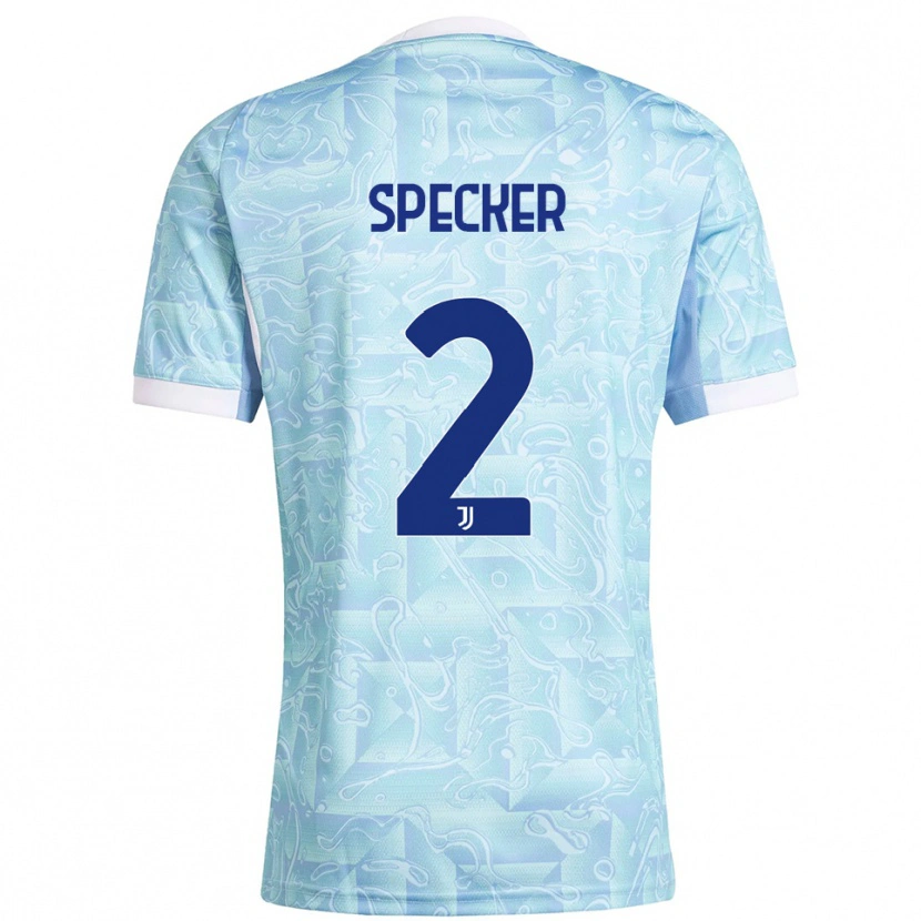 Danxen Men Stefano Specker #2 Sky Blue Yellow Away Jersey 2025/26 T-Shirt
