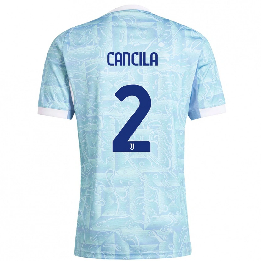 Danxen Men Lorenzo Cancila #2 Sky Blue Yellow Away Jersey 2025/26 T-Shirt