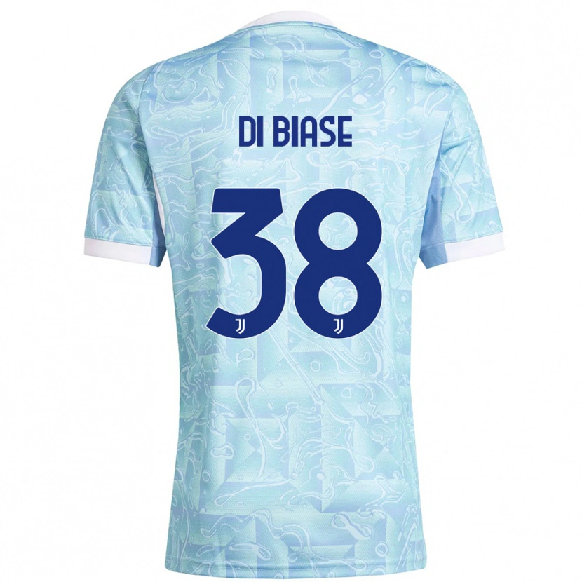 Danxen Men Gianmarco Di Biase #38 Sky Blue Yellow Away Jersey 2025/26 T-Shirt