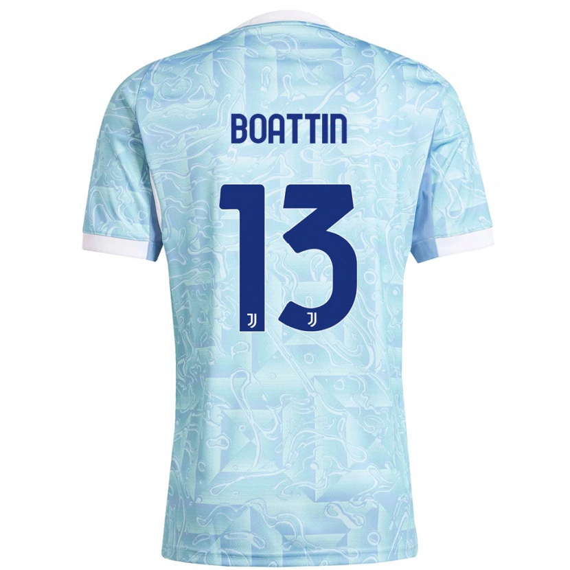 Danxen Men Lisa Boattin #13 Sky Blue Yellow Away Jersey 2025/26 T-Shirt