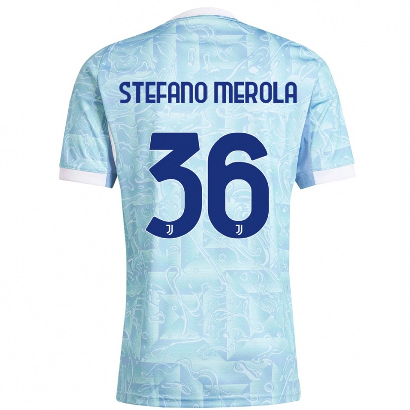 Danxen Men Antonio Stefano Merola #36 Sky Blue Yellow Away Jersey 2025/26 T-Shirt