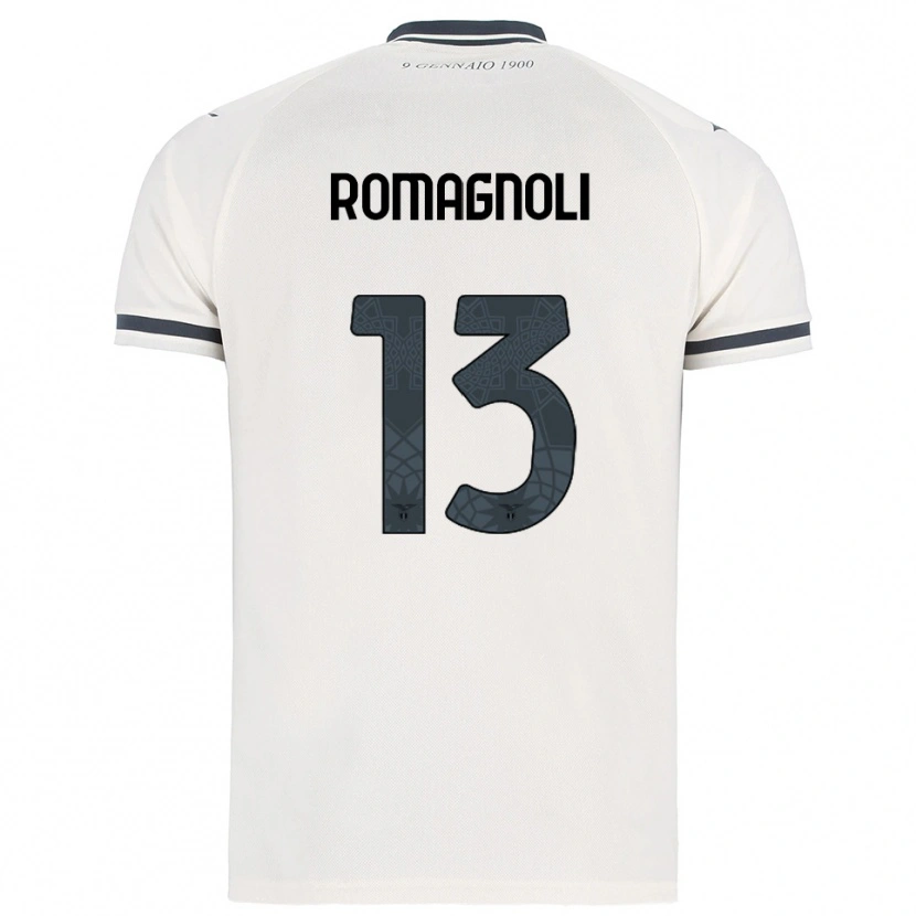 Danxen Men Alessio Romagnoli #13 White Navy Away Jersey 2025/26 T-Shirt