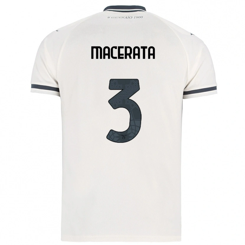Danxen Men Francesco Macerata #3 White Navy Away Jersey 2025/26 T-Shirt