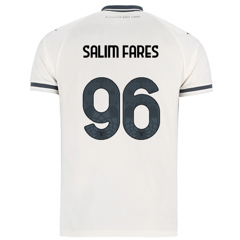 Danxen Men Mohamed Salim Fares #96 White Navy Away Jersey 2025/26 T-Shirt
