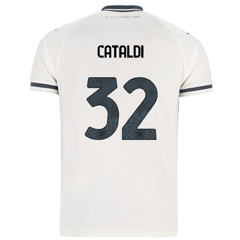 Danxen Men Danilo Cataldi #32 White Navy Away Jersey 2025/26 T-Shirt