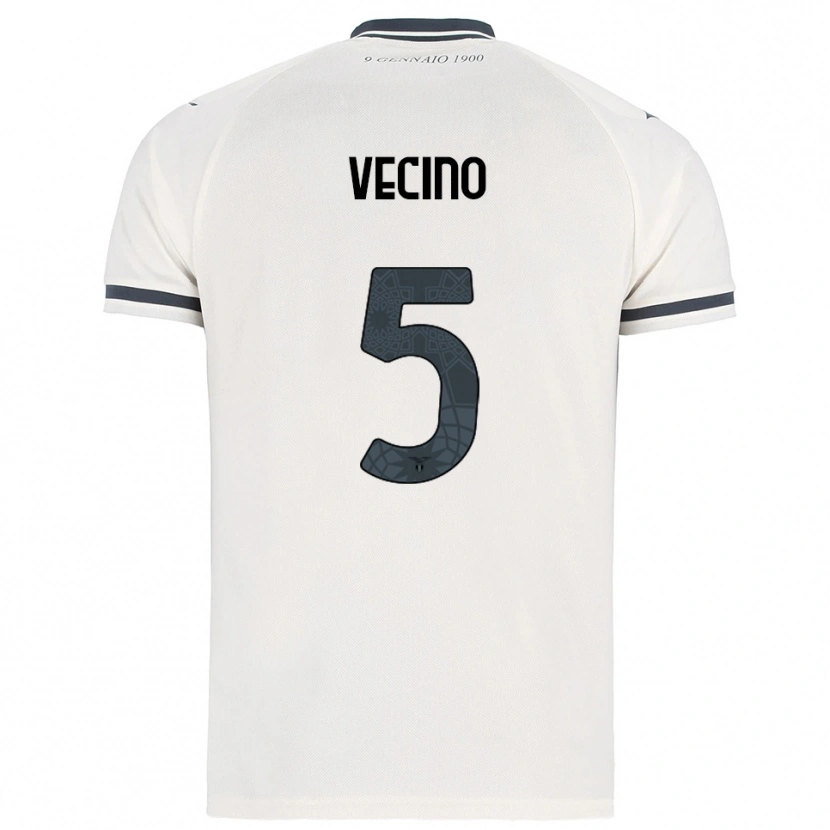 Danxen Men Matías Vecino #5 White Navy Away Jersey 2025/26 T-Shirt