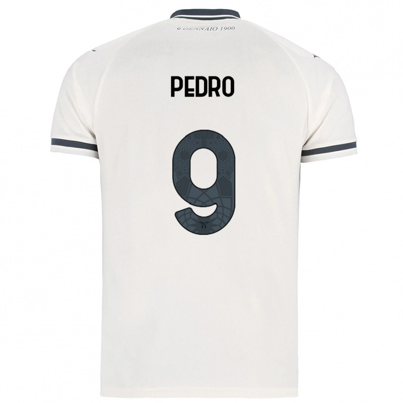 Danxen Men Pedro #9 White Navy Away Jersey 2025/26 T-Shirt