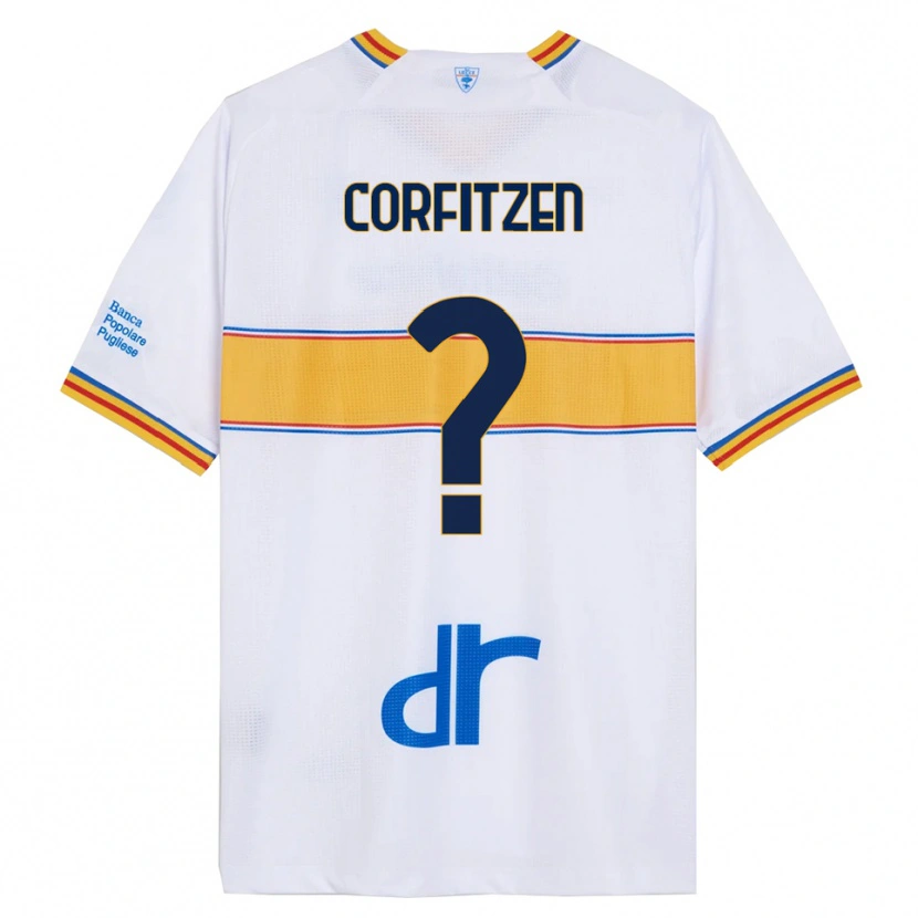 Danxen Men Jeppe Corfitzen #0 White Yellow Away Jersey 2025/26 T-Shirt