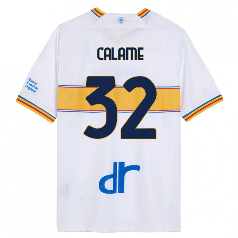 Danxen Men Marouane Calame #32 White Yellow Away Jersey 2025/26 T-Shirt