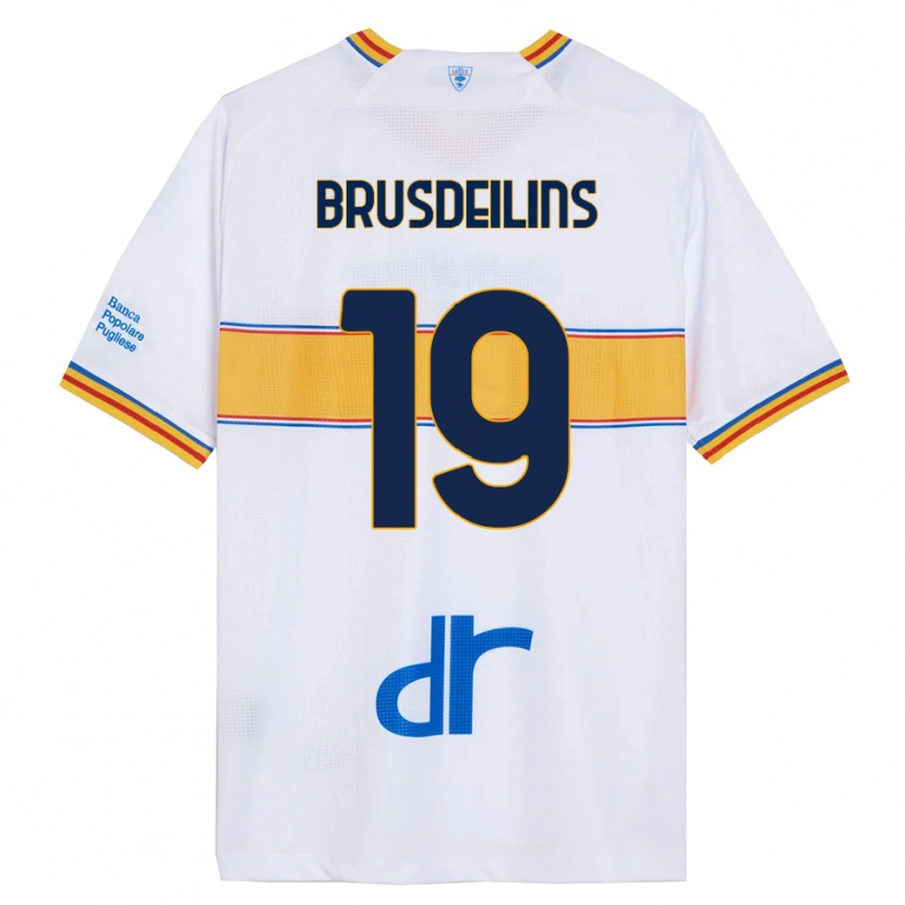 Danxen Men Bilal Brusdeilins #19 White Yellow Away Jersey 2025/26 T-Shirt