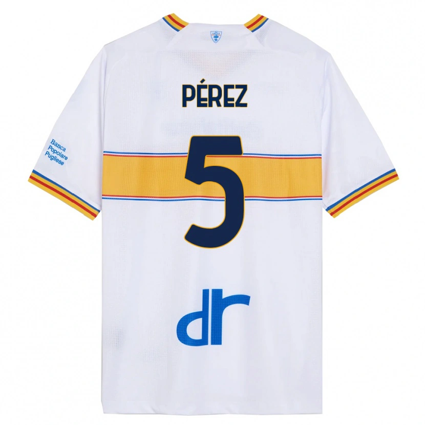 Danxen Men Matías Pérez #5 White Yellow Away Jersey 2025/26 T-Shirt