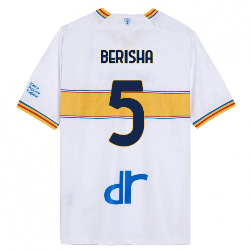 Danxen Men Medon Berisha #5 White Yellow Away Jersey 2025/26 T-Shirt