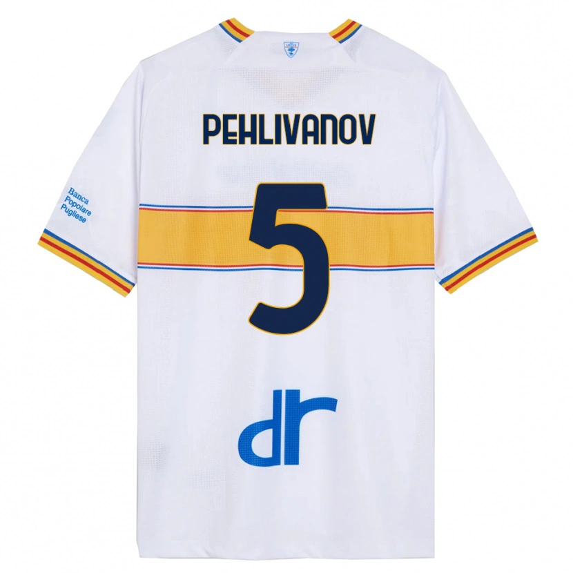 Danxen Men Cristian Pehlivanov #5 White Yellow Away Jersey 2025/26 T-Shirt