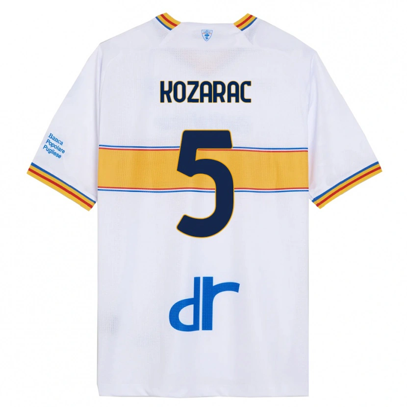 Danxen Men Haris Kozarac #5 White Yellow Away Jersey 2025/26 T-Shirt