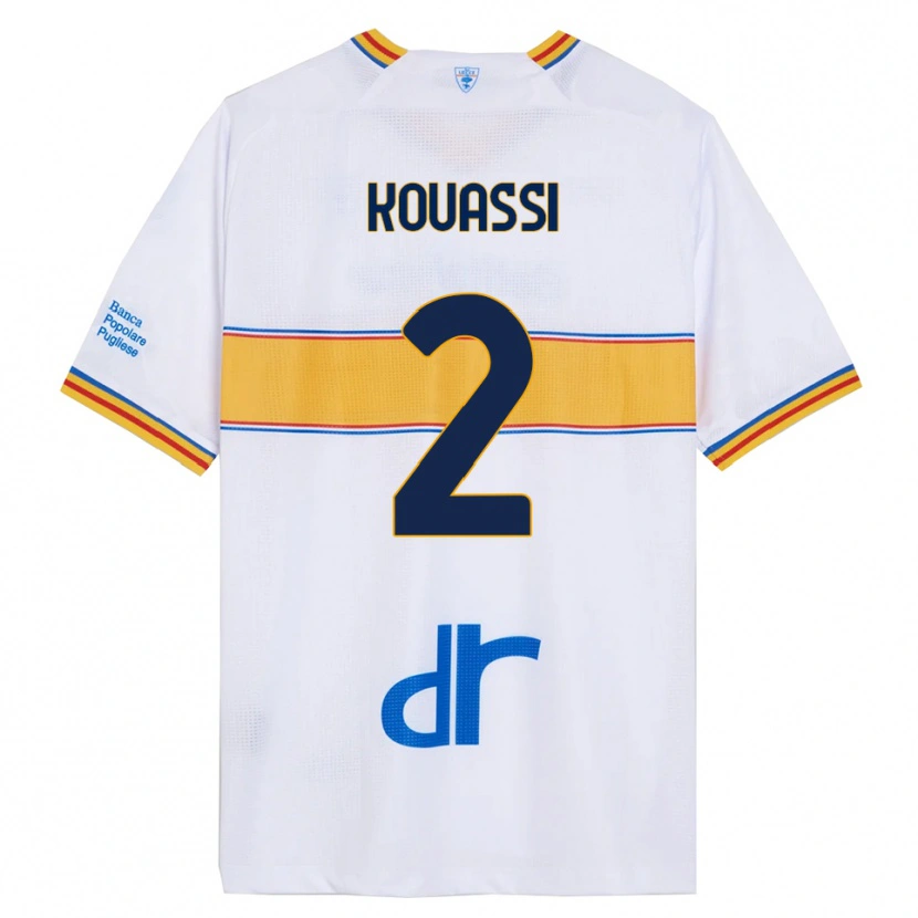 Danxen Men Christ-Owen Kouassi #2 White Yellow Away Jersey 2025/26 T-Shirt