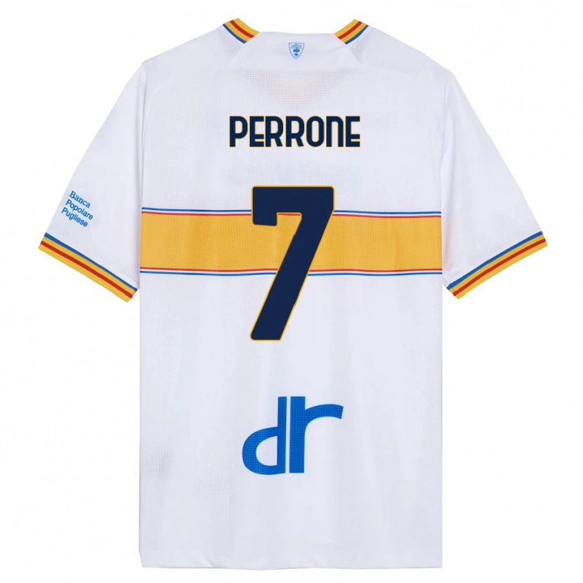 Danxen Men Samuele Perrone #7 White Yellow Away Jersey 2025/26 T-Shirt
